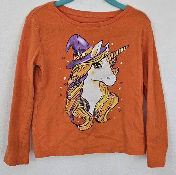 The Children's Place Other - Glitter unicorn witch Halloween graphic long sleeve size XS 4 children's place
